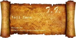 Tell Imre névjegykártya